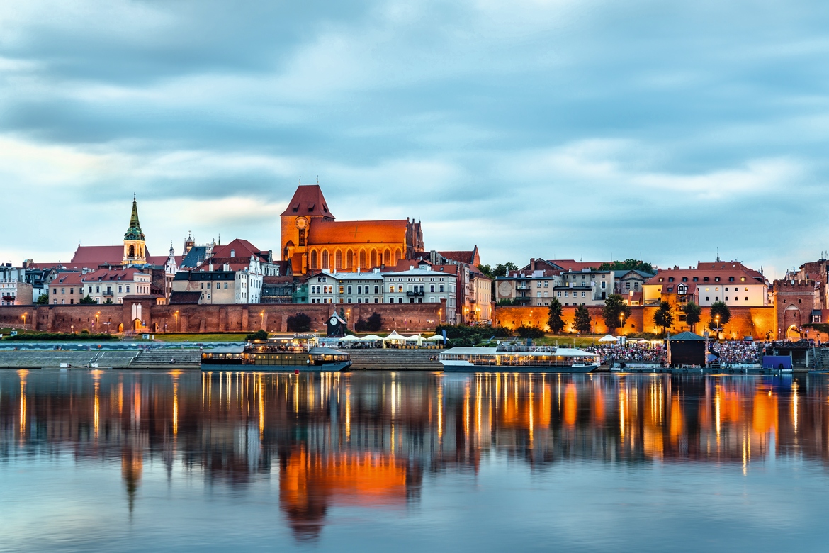 Skyline of Torun old town in Poland